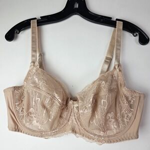 Parfait Bra Beige Lace 40D Supportive Full Coverage Unlined Underwire